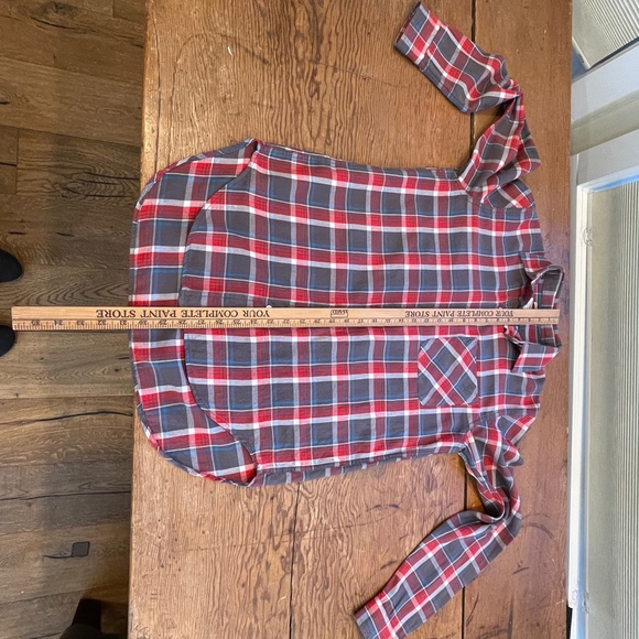 Denim and Supply Ralph Lauren - red/grey/blue button down flannel shirt, size M - Picture 7 of 13